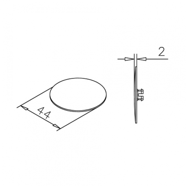 Abdeckkappe für Griffmuschel quadratisch - 1 Stück